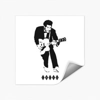 Chuck Berry Stickers - Classic Square Design — Stickers & Decals