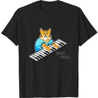 It Crowd Roy's T-Shirt Piano Cat Design for Men — Mens T Shirts