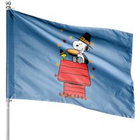 Snoopy Thanksgiving House Flag - Double-Sided Print