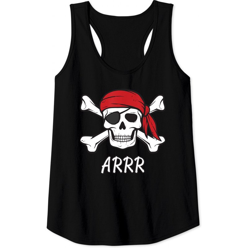 T-shirt Pirate pour Enfants et Adultes avec Os Croisés et Crâne — T-shirts pour hommes