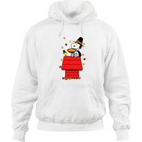 Snoopy Thanksgiving Unisex Hoodie in Military Green