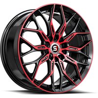 Spec-1 SP-57 Gloss Black Red Machined Wheels - 17x7.5 - 5x100