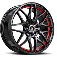 Spec-1 SP-60 Gloss Black & Red Undercut Wheels - 17x7.5 - 5x100 — Wheels & Rims