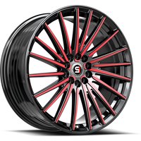 Spec-1 SP-68 Gloss Black Red Machined Wheels - 17x7.5 - 5x100 — Wheels & Rims