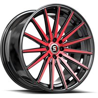 Roues Spec-1 SP-69 Noir Brillant Rouge Usiné - 17x7.5, 5x110