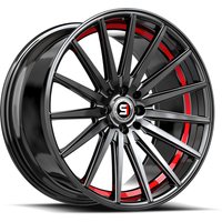 Spec-1 SP-69 Gloss Black & Red Under Cut Wheel - 18x8, 5x112 — Wheels & Rims
