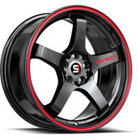 Spec-1 SPT-31 Gloss Black & Red Line Wheels - 18x8.5 - 5x100 — Wheels & Rims
