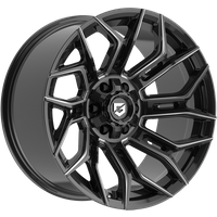 Roues Gear Off Road 776BM Moulées Noires - 20x9 - Motif de Boulons 8x180