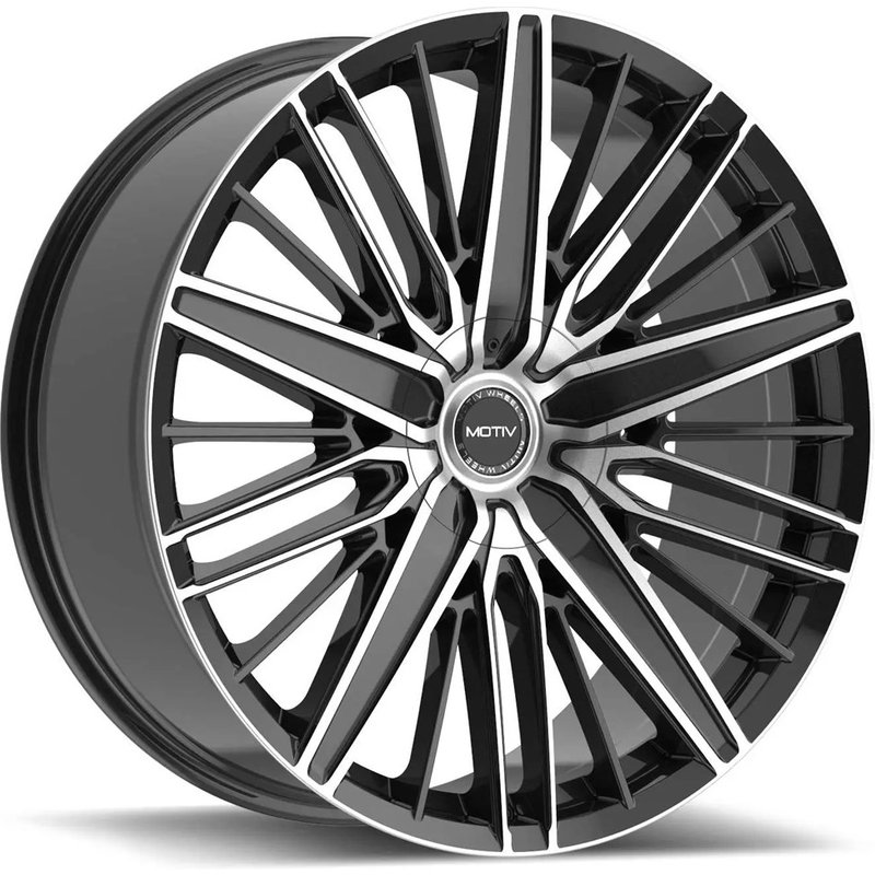 Motiv 443MB Machined Black Wheels - 20x9 - 5x115 Bolt Pattern — Wheels & Rims