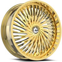 Azara Aza-526 Gold 20x8.5 Rims 5x114.3 Bolt Pattern 35 Offset