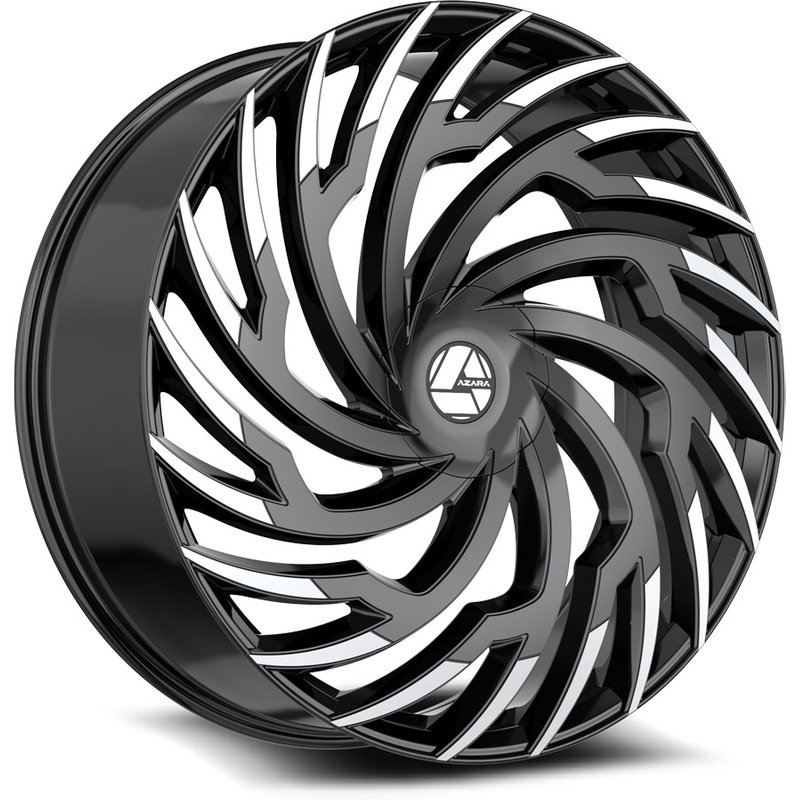 Jantes Azara Aza-536 Noir Brillant Usiné 18x8 5x100 — Roues et jantes