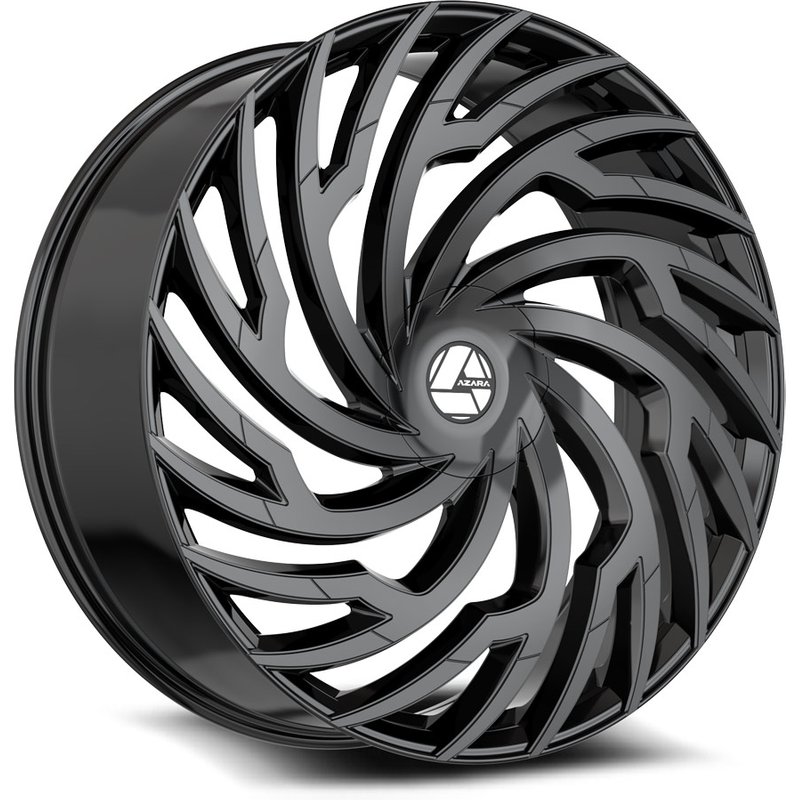Azara Aza-536 Gloss Black 18x8 Rims 5x100 Bolt Pattern 35 Offset — Wheels & Rims