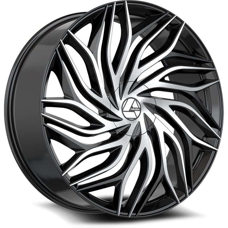 Azara Aza-537 Gloss Black Machined Wheels - 18x8 - 5x100 — Wheels & Rims