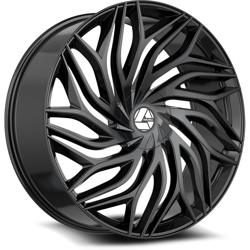 Azara Aza-537 Gloss Black 18x8 Wheels - 5x112 Bolt Pattern — Wheels & Rims