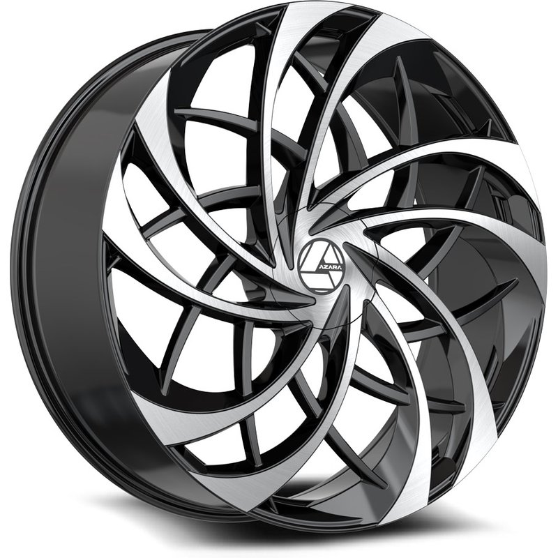 Roues Azara Aza-540 Noir Brillant Usiné - 18x8 - 5x100 - 35 Offset