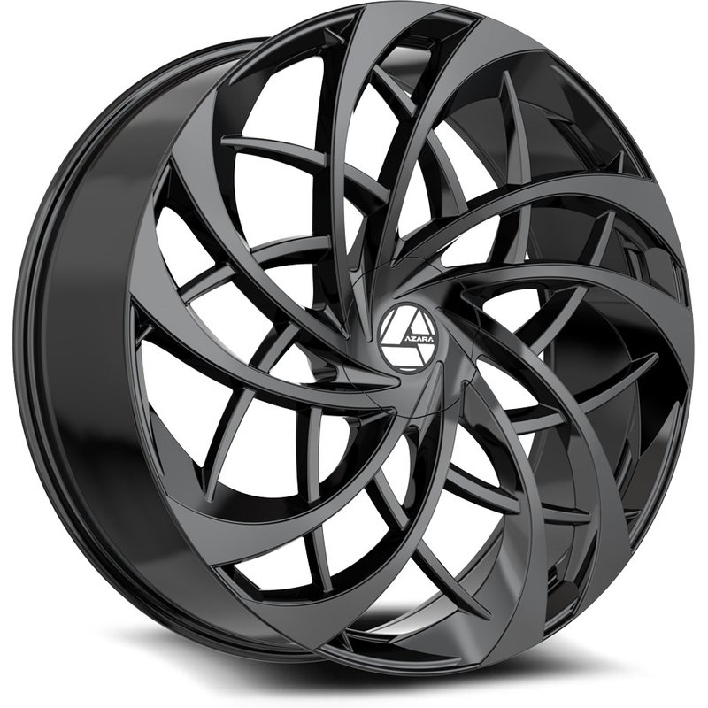 Roues Azara Aza-540 Noir Brillant - 18x8 - Motif de Boulon 5x100