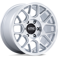 KMC Wheel KM730 Hatchet Machined Silver 17x8.5 5x127 -10 Offset — Wheels & Rims