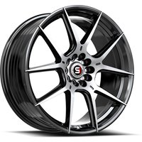 Spec-1 SP-71 Gloss Black Machined Wheels - 17x8 - 5x100 Bolt Pattern — Wheels & Rims