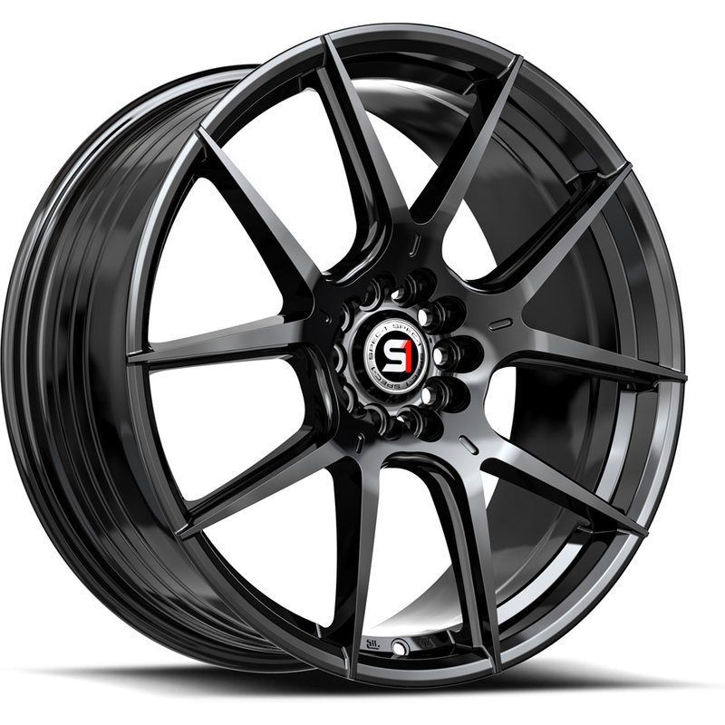 Roues Spec-1 SP-71 Noir Brillant - 17x8 - Motif de Boulons 5x108