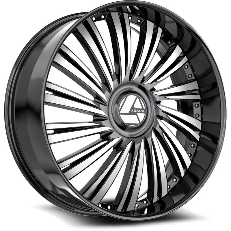 Azara AZX-102 Gloss Black Machined Wheels - 20x8.5 - 5x108 — Wheels & Rims