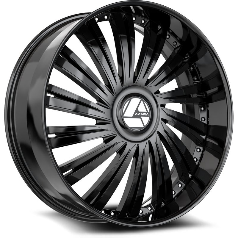 Azara AZX-102 Gloss Black Wheels - 20x8.5 - 5x108 Bolt Pattern — Wheels & Rims