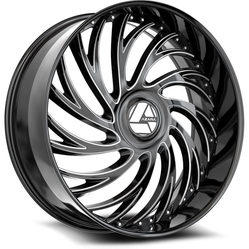 Roues Azara AZX-101 Moulées Noires Brillantes - 20x8.5 - 5x114.3