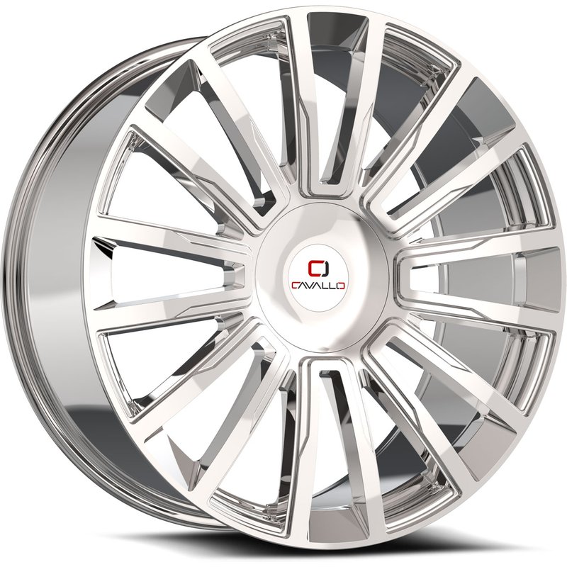Cavallo CLV-47 Chrome Wheels - 20x8.5 Size, 5x114.3 Bolt Pattern — Wheels & Rims