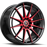 Jantes Spec-1 SP-64 Noir Brillant Rouge Usiné - 17x8 - 5x100