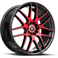 Rims Spec-1 SP-65 Noir Brillant Rouge Usiné - 17x8 - 5x100
