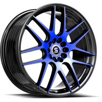 Roues Spec-1 SP-65 Noires Brillantes et Bleues Usinées - 17x8 - 5x114.3