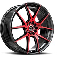 Roues Spec-1 SP-71 Noir Brillant Rouge Usiné - 17x8 - 5x100
