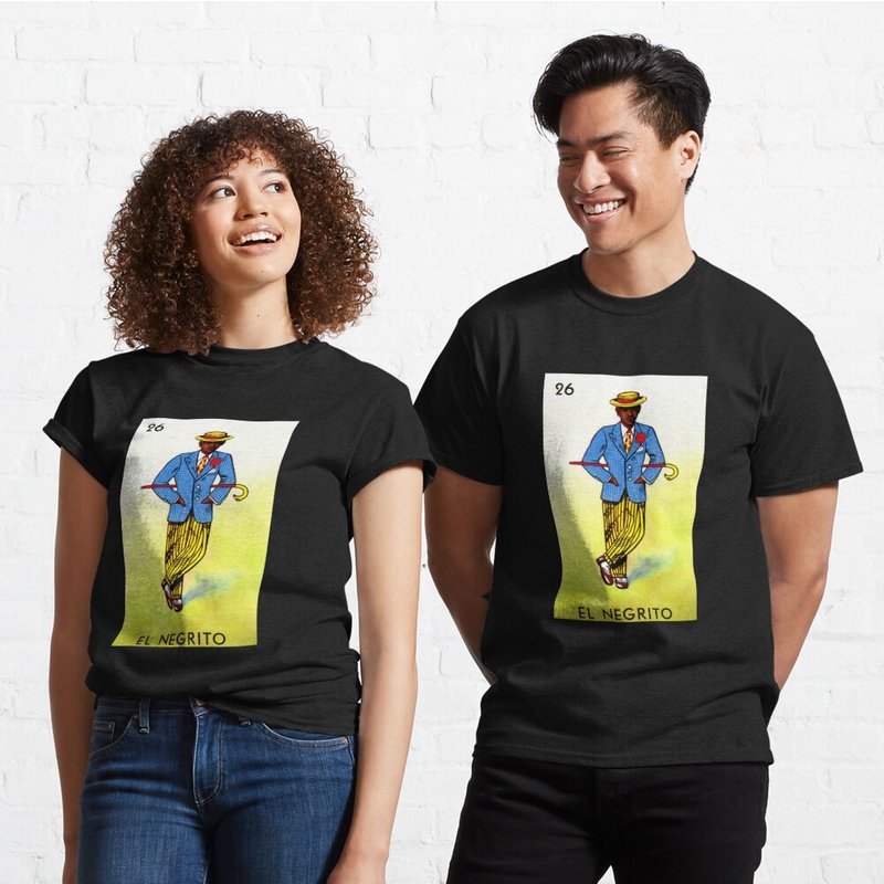 T-shirt classique El Negrito de Loteria Mexicaine pour hommes — T-shirts pour hommes