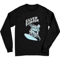 T-shirt à manches longues Silver Surfer pour unisexe en noir