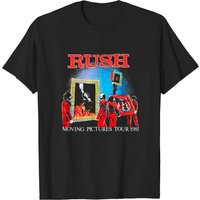Rush Moving Pictures 1981 World Tour Rock Tee for Men — Mens T Shirts