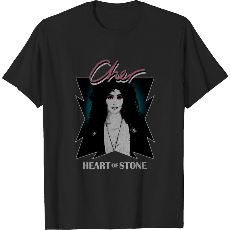 Cher Heart Of Stone Tee T-Shirt for Men - Black — Mens T Shirts