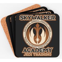Skywalker Academy Black Theme Coasters - Personalized Photo Coasters