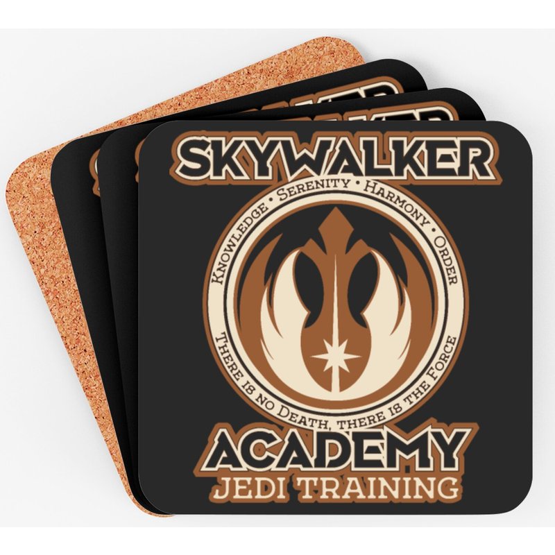 Skywalker Academy Black Theme Coasters - Personalized Photo Coasters — Coasters & Placemats