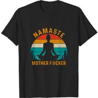 T-Shirt Namaste Mother Fuker pour hommes en noir — T-shirts pour hommes