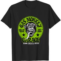T-shirt pour hommes Gas Monkey Garage Blood Sweat And Beers