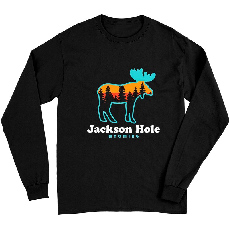 T-shirt à manches longues Jackson Hole Wyoming pour unisexe