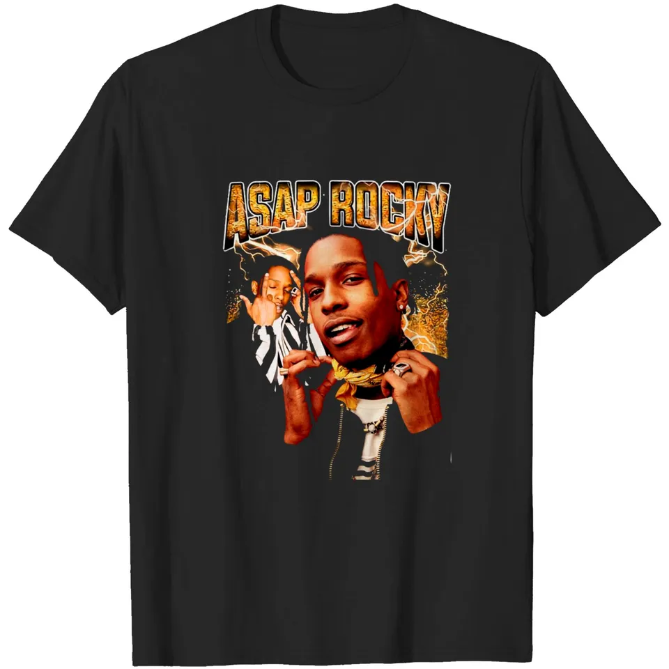 T-shirt Vintage ASAP Rocky pour Hommes - Marchandise Rap Hip Hop — T-shirts pour hommes