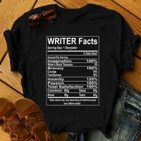 Writer Nutrition Facts T-Shirt — Mens T Shirts
