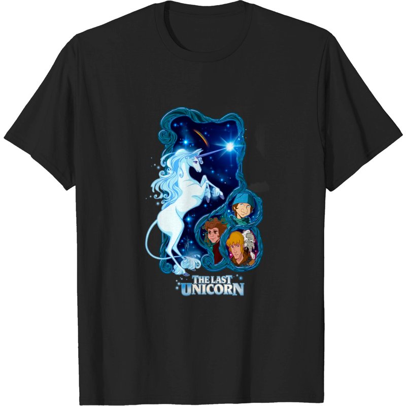 The Last Unicorn Classic T-Shirt for Men in Black — Mens T Shirts