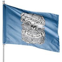 Drapeau de Maison Travaillez Comme un Capitaine Jouez Comme un Pirate