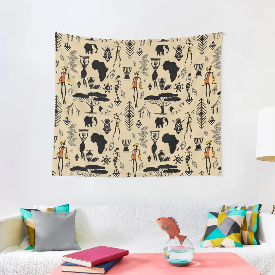 Tapisserie Africaine - Décoration Murale en Polyester Durable