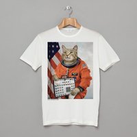 Cats On Synthesizers In Space - T-shirt Fuzz Aldrin pour hommes — T-shirts pour hommes