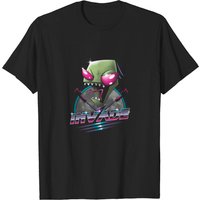 Invade! Invader Zim Men's T-Shirt in Black — Mens T Shirts