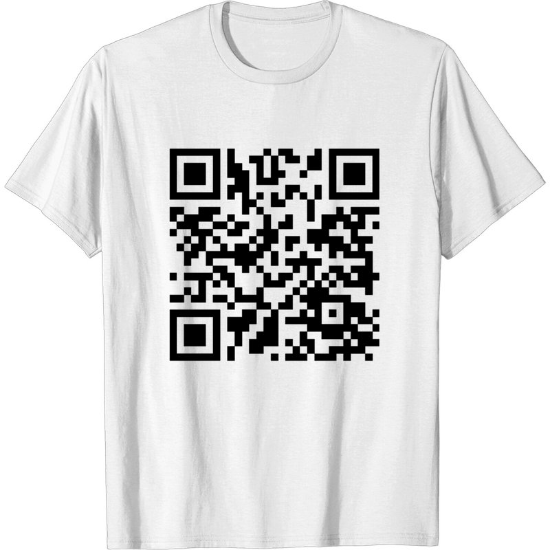 Rick Roll QR Code Men's T-Shirt — Mens T Shirts