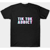Tik Tok Addict Men's T-Shirt in Royal Blue — Mens T Shirts
