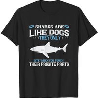 T-shirt Sharks Are Like Dogs pour hommes - Grand Requin Blanc Océan